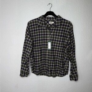 Alpine Design NWT Woman’s Plaid Button Down Long Sleeve Shirt Size L